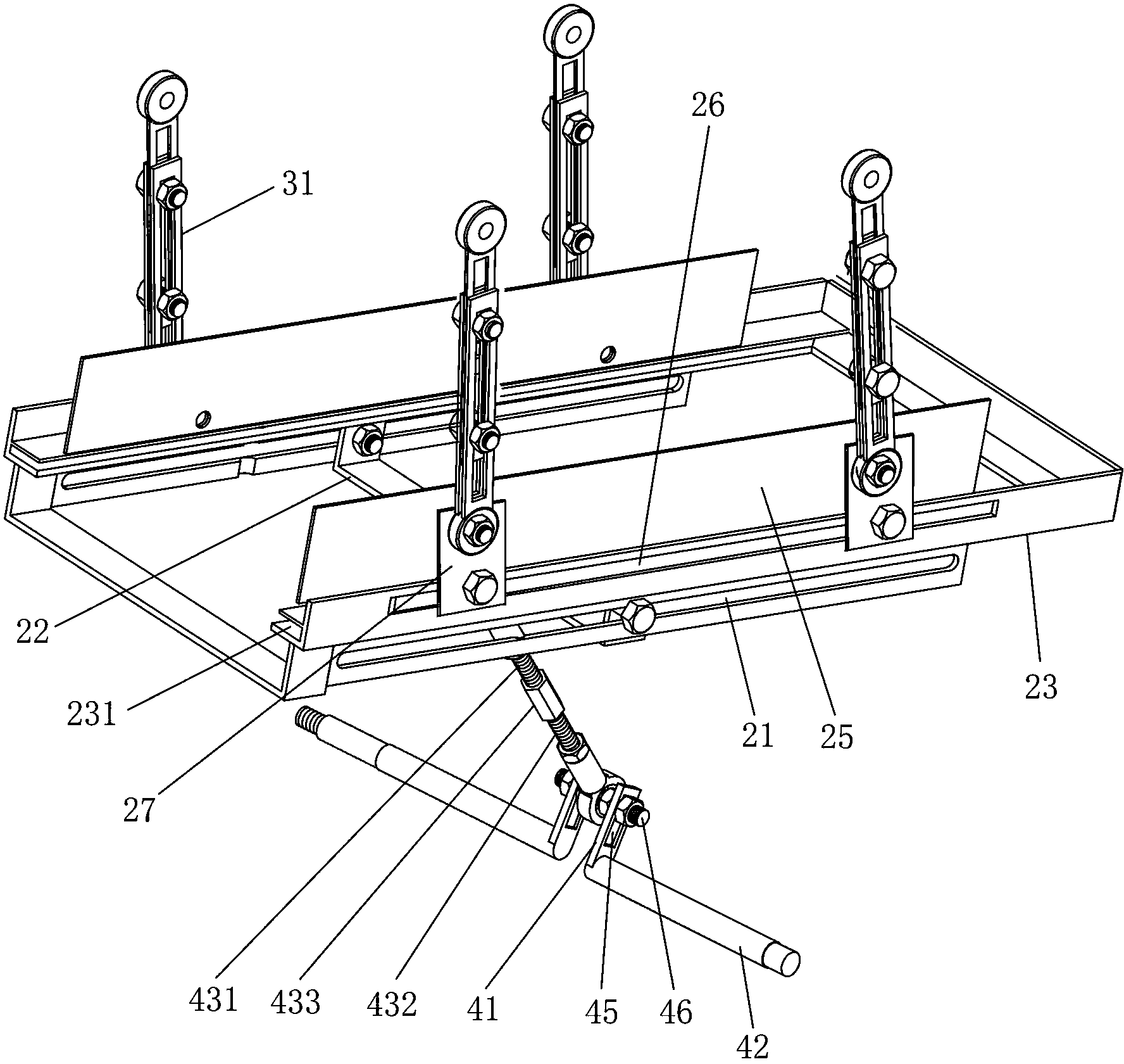 Vibrating straw walker separation test stand with adjustable parameters