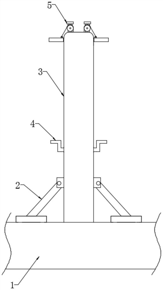 Line erecting device for wind power generation