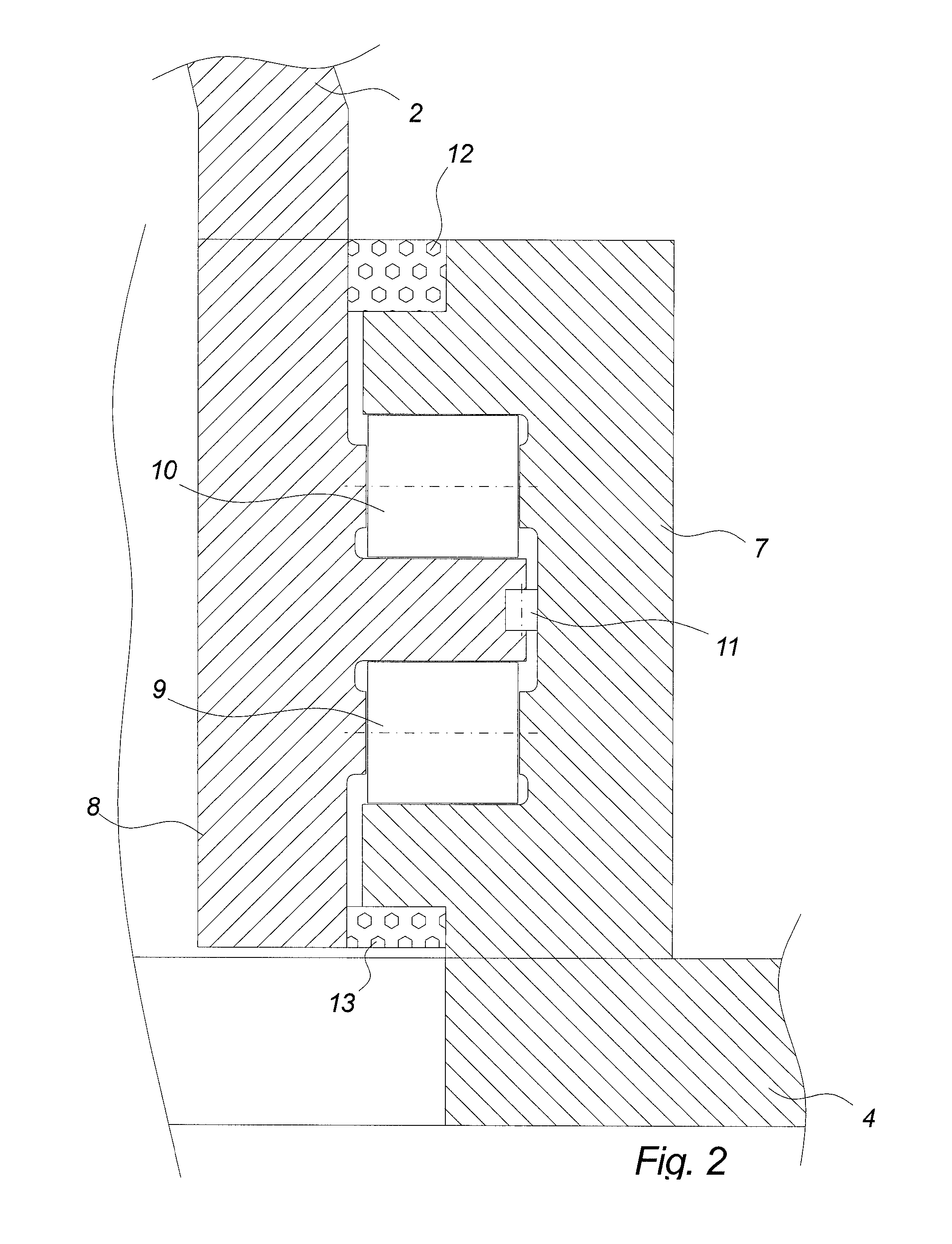 Pitch Bearing For A Wind Turbine, A Wind Turbine And A Method For Servicing A Bearing
