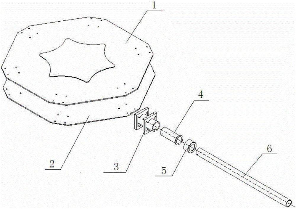 Arm connecting device for unmanned aerial vehicle