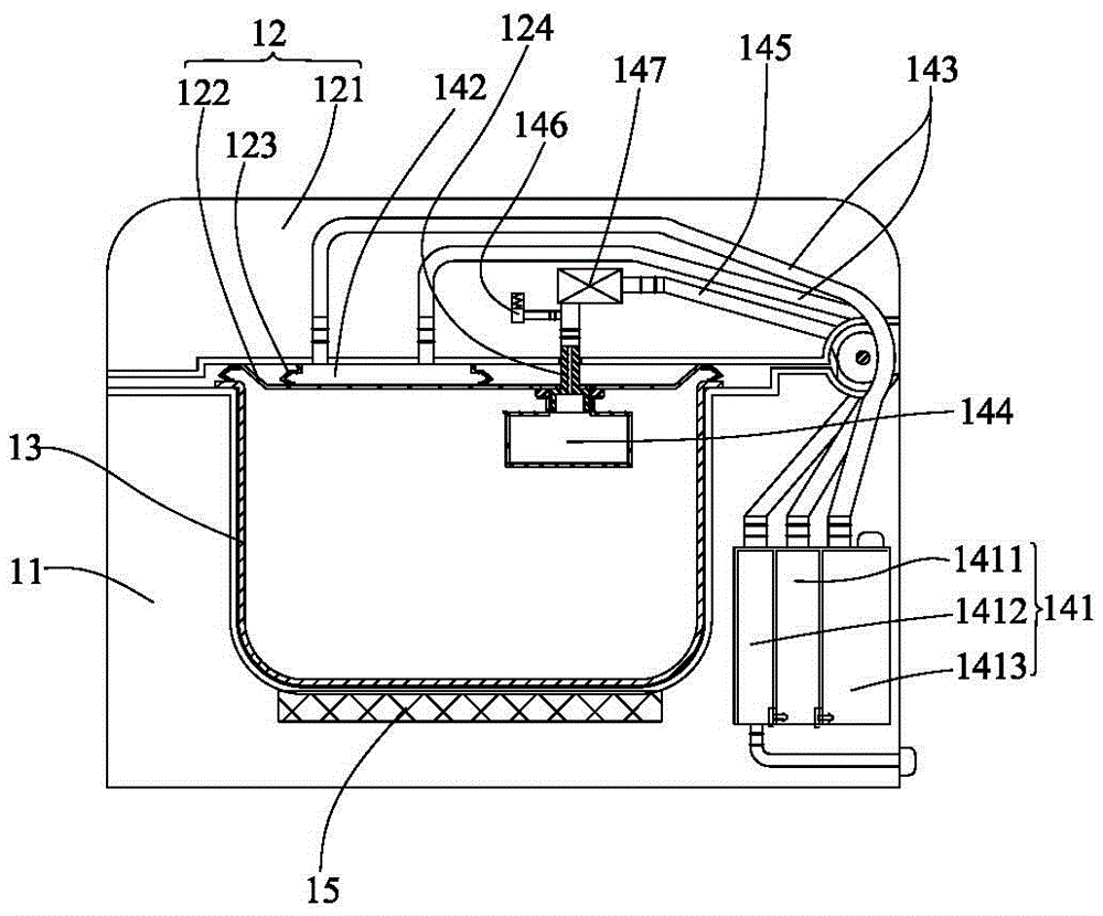 A rapid cooling pressure cooking device