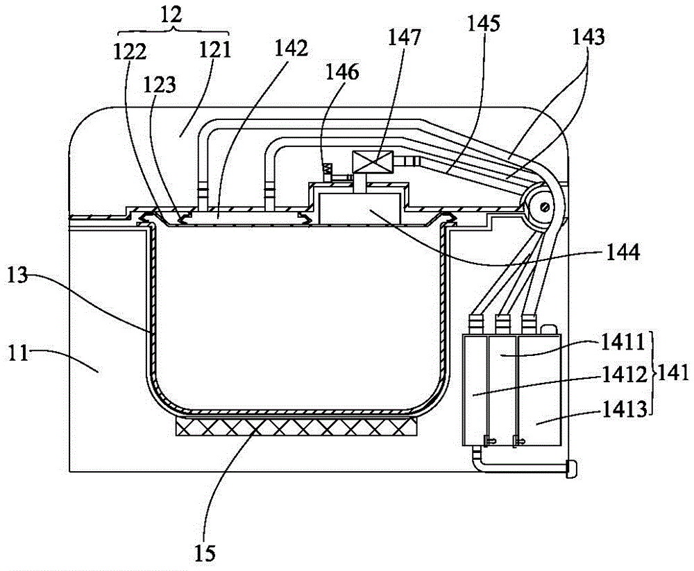 A rapid cooling pressure cooking device