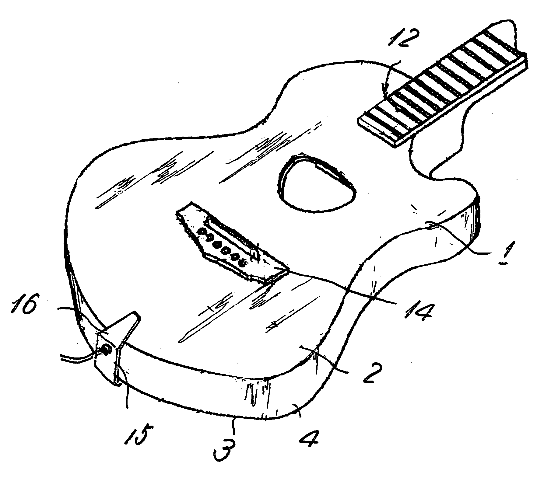Method of processing sounds from stringed instrument and pickup device for the same