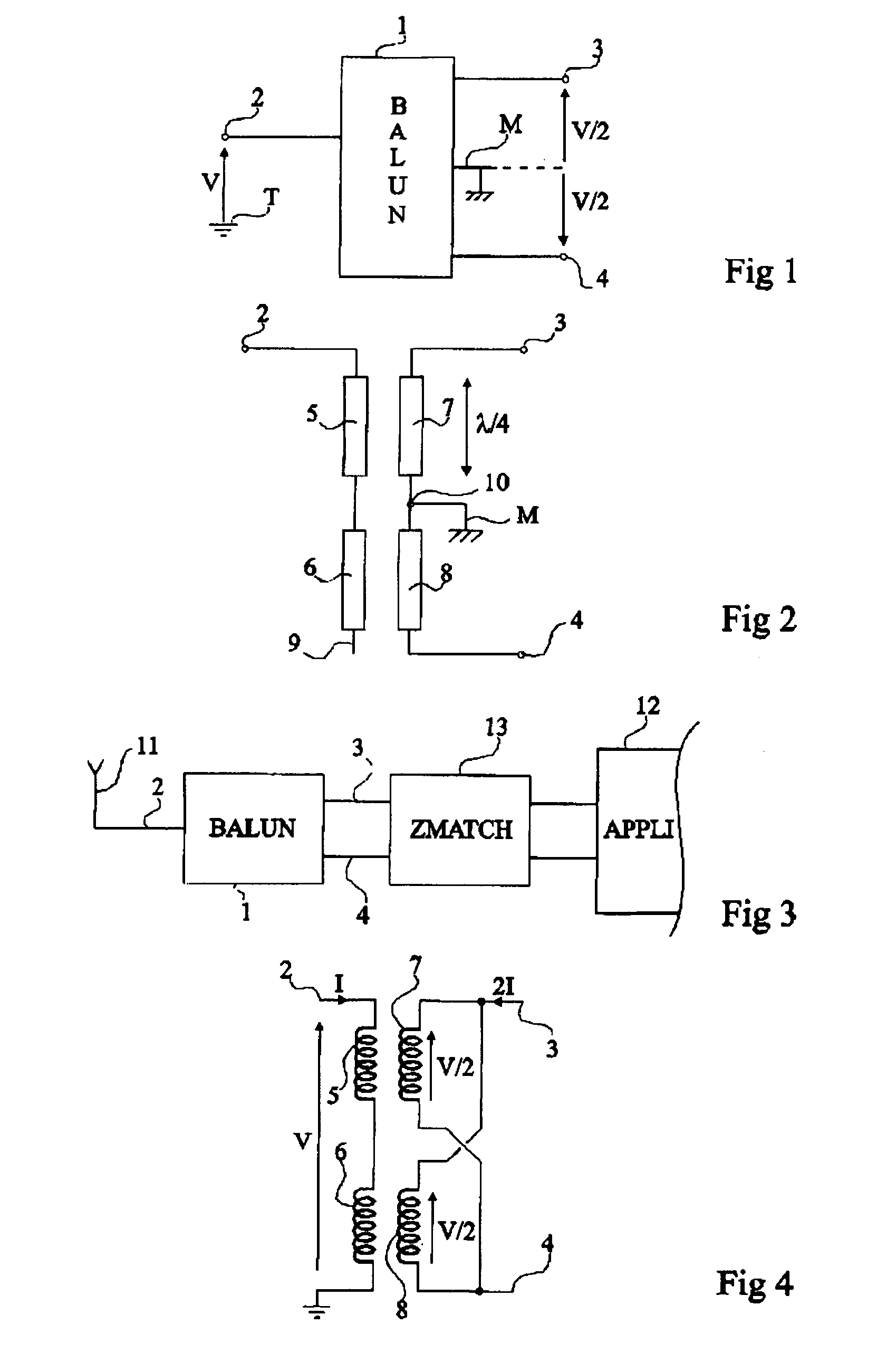 Distributed balun with a non-unity impedance ratio