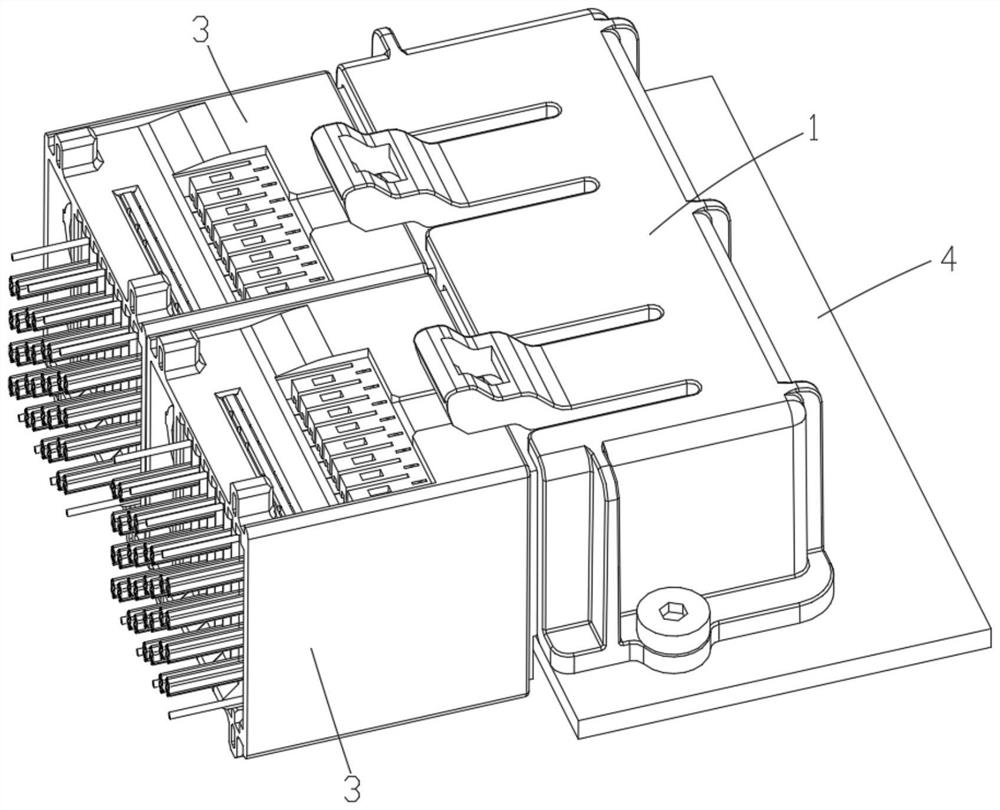 High-speed backboard connector with locking function