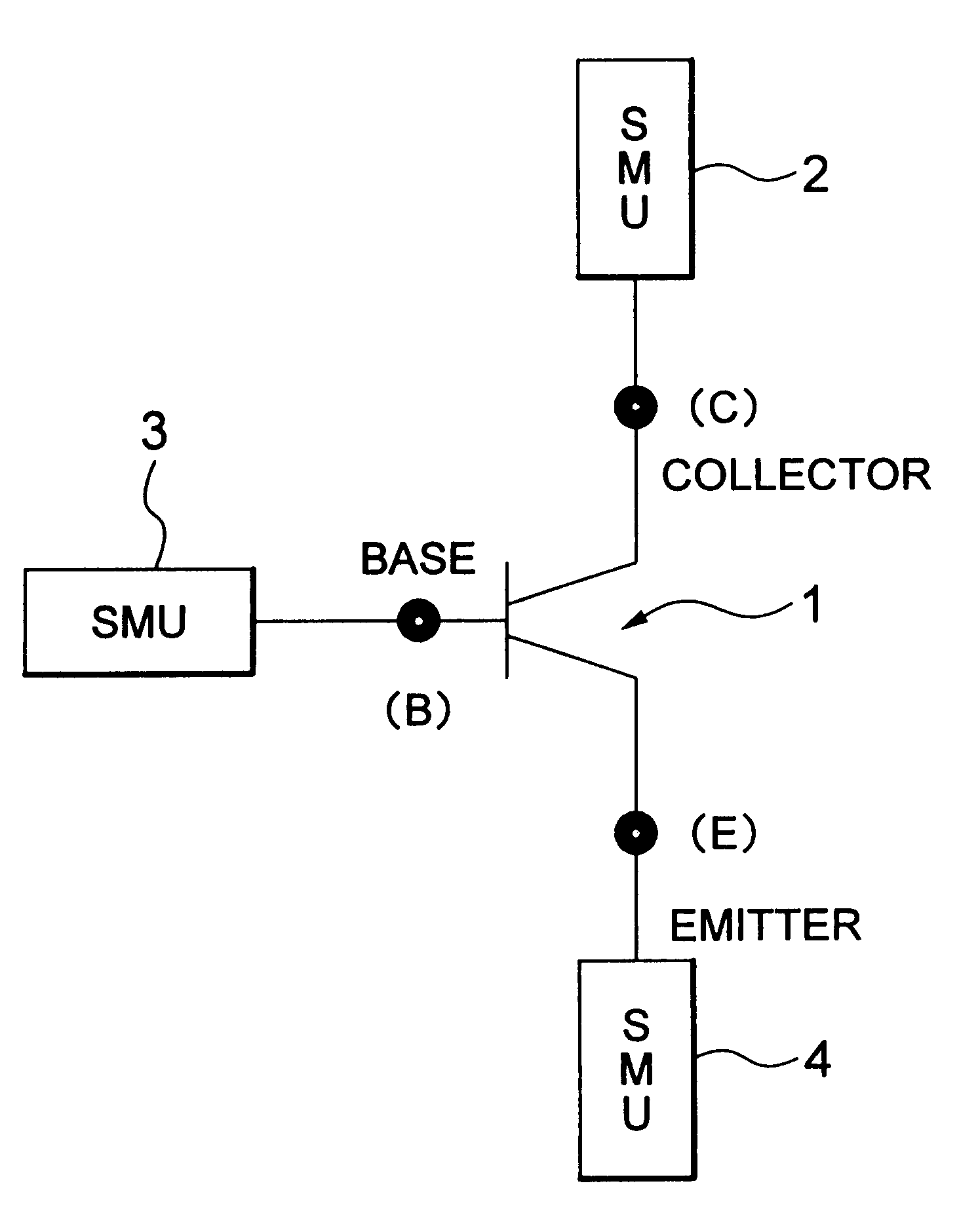 Method for measuring collector and emitter breakdown voltage of bipolar transistor