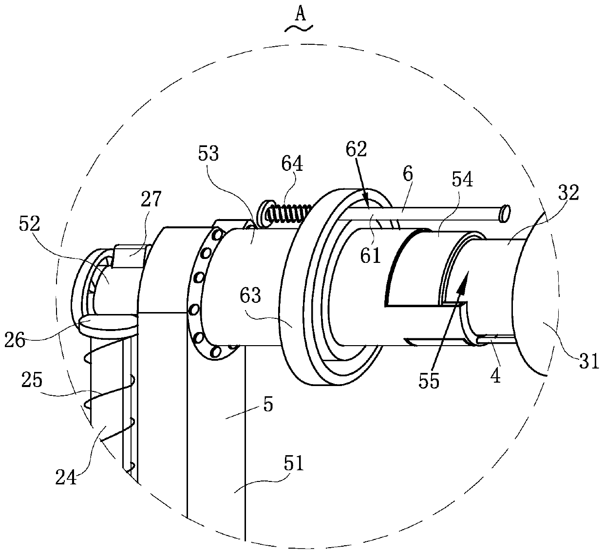 Winding forming roller dismounting device for machining platform