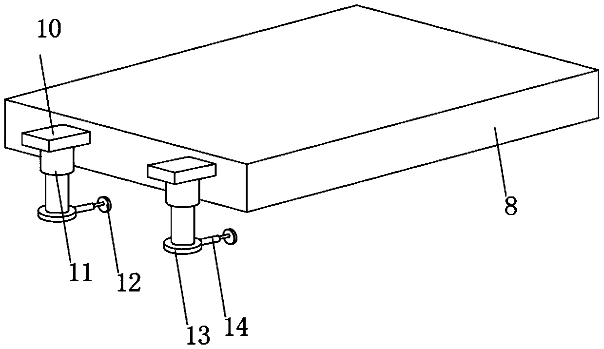 Stamping device for rear tail door shell and working method thereof