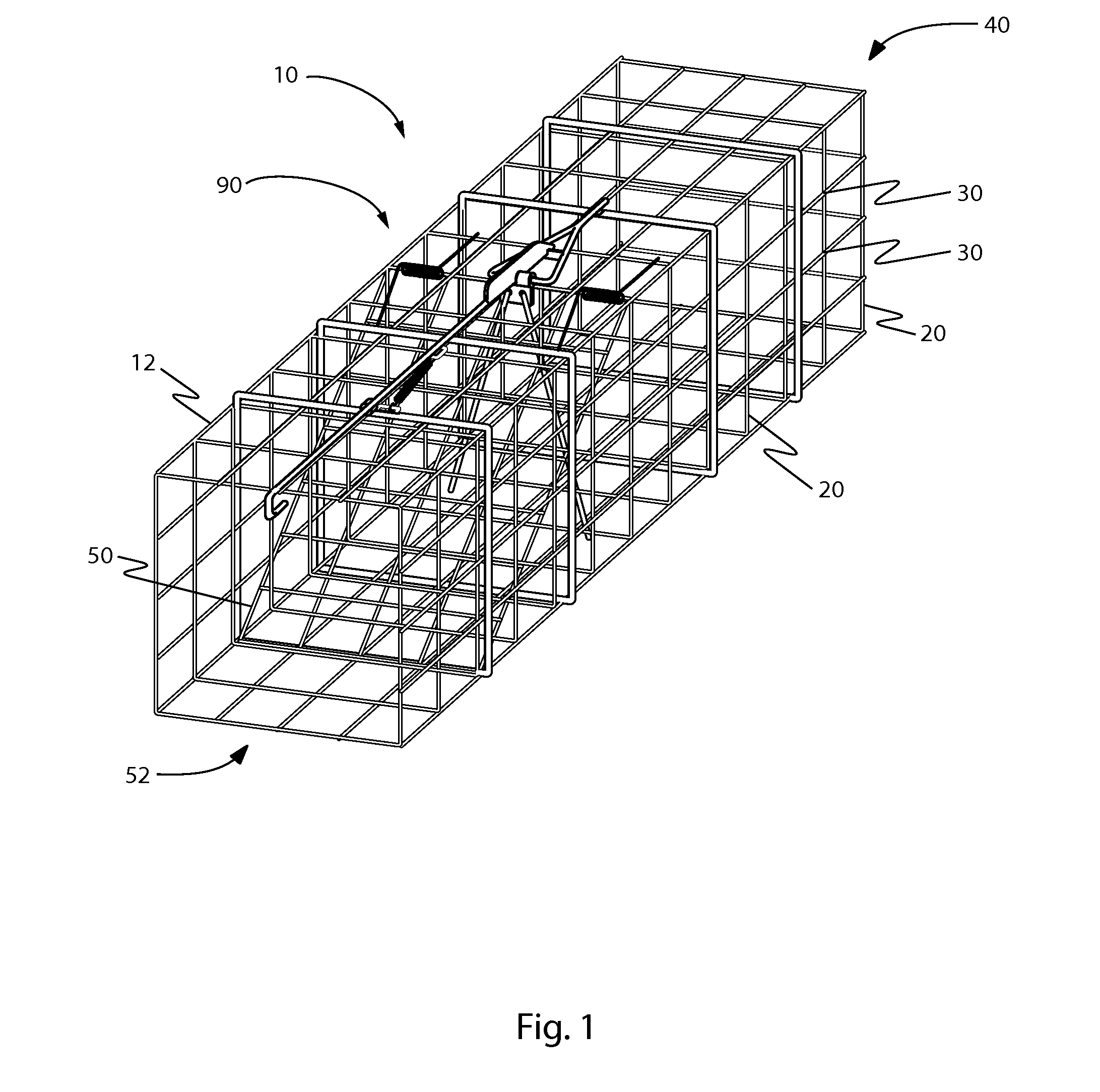 Powered trigger system for cage-type animal traps