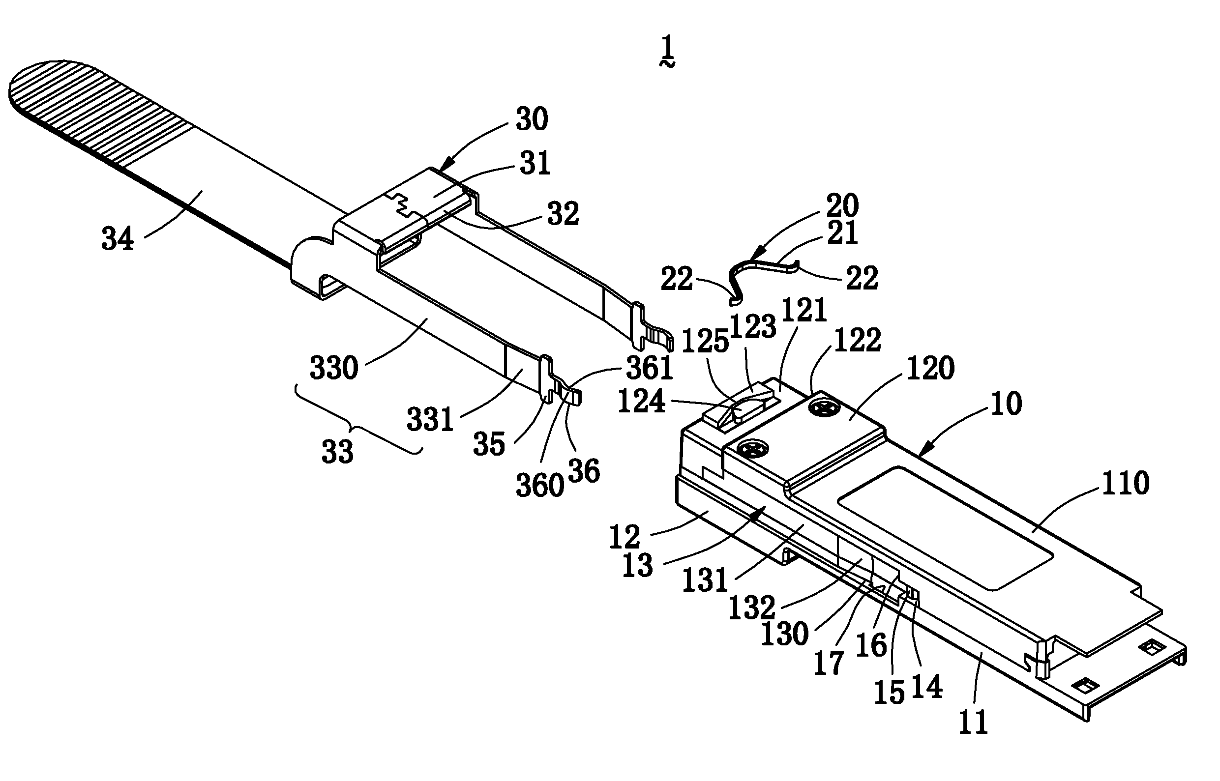 Connector with a locking and unlocking mechanism