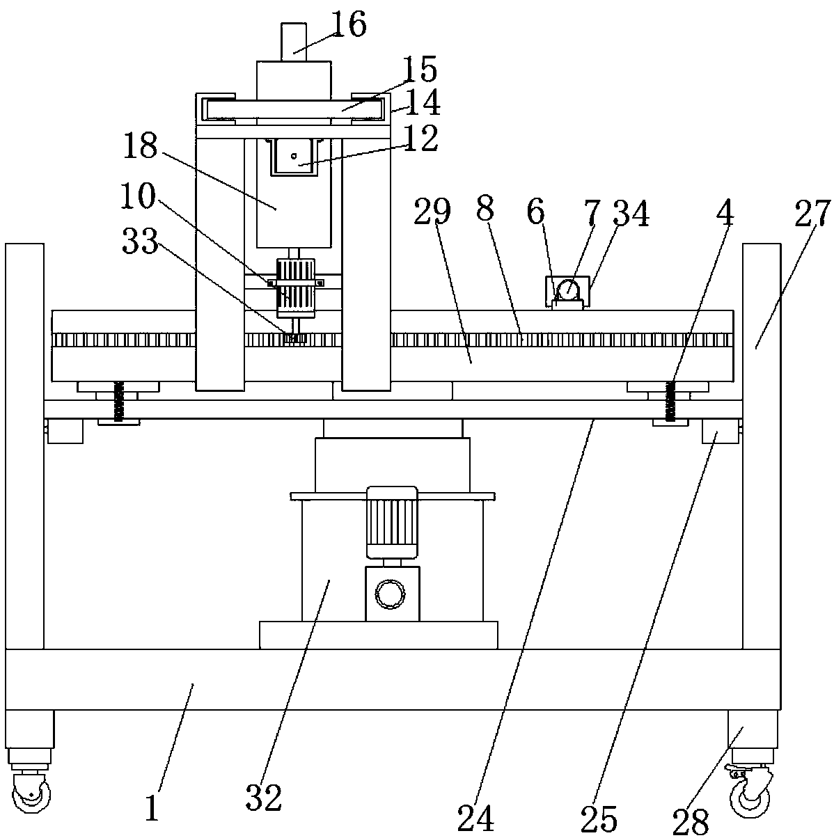 Mold table facilitating height adjusting and used for mold production