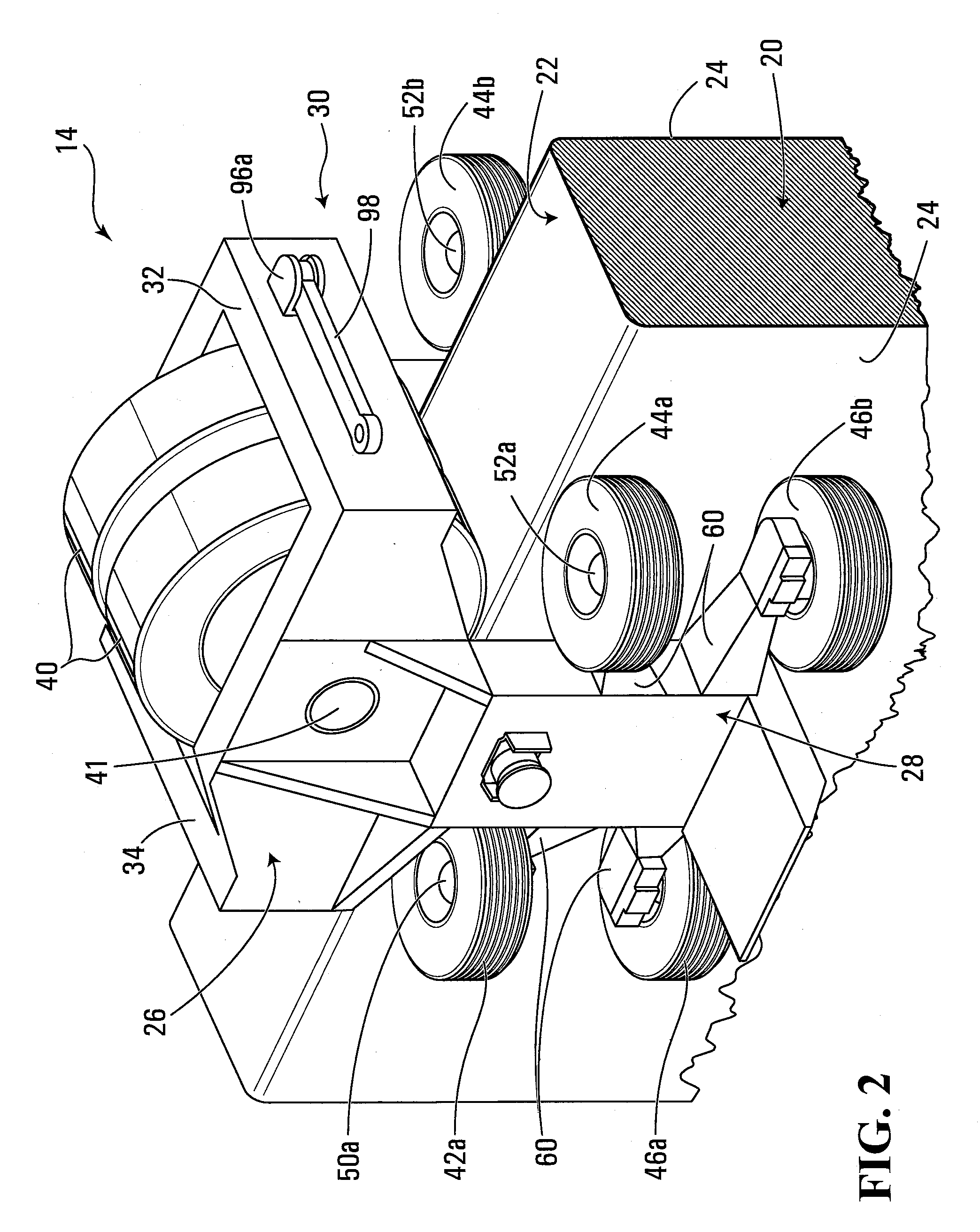 Monorail bogie assembly comprising a linking member