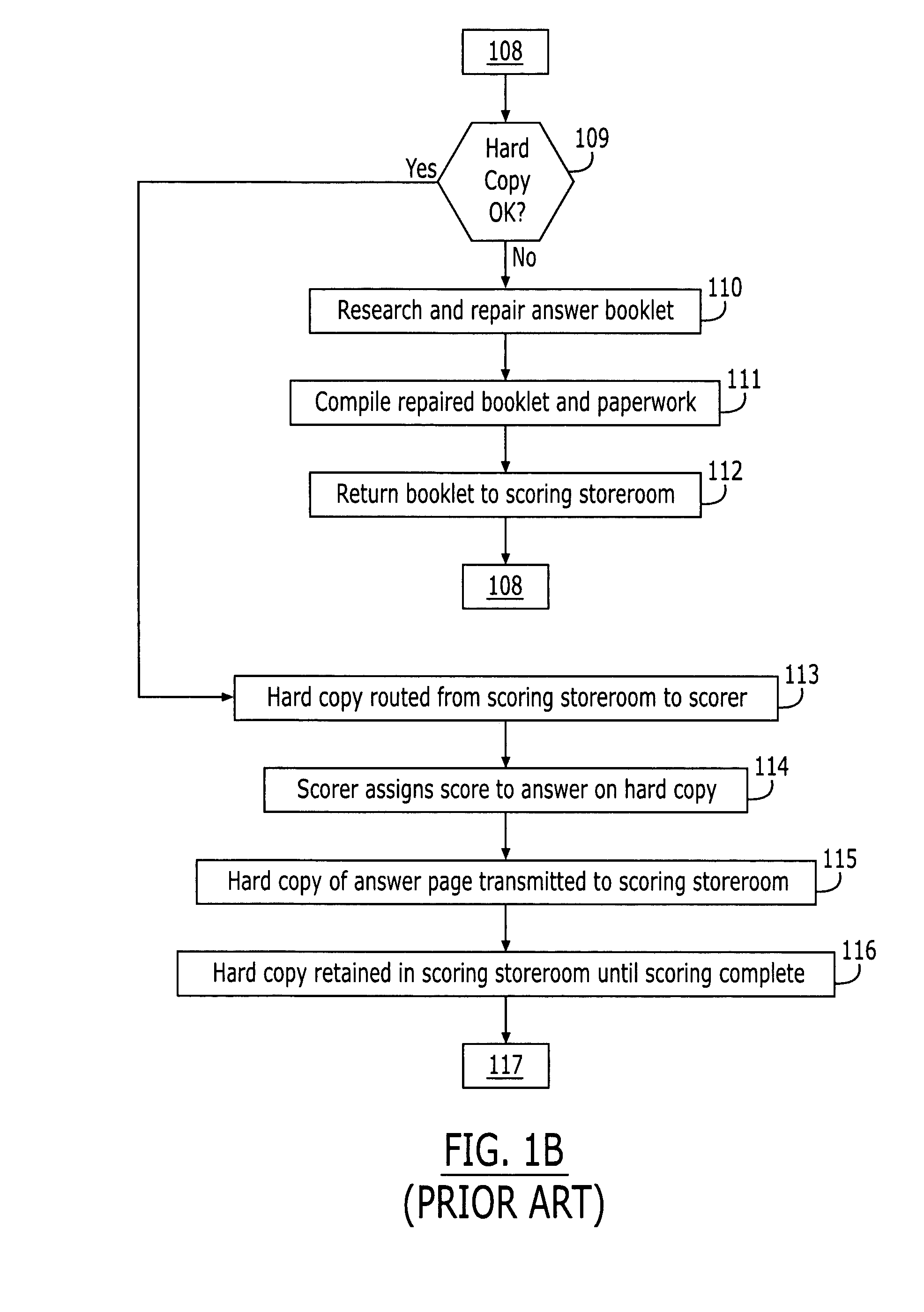Electronic test answer record image quality improvement system and method