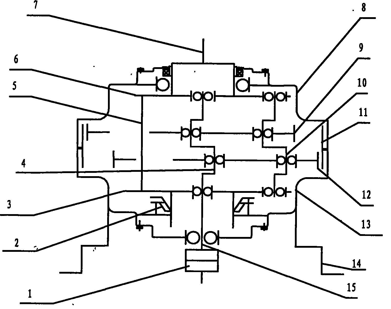 Vertical-shaft wind power generation gearbox