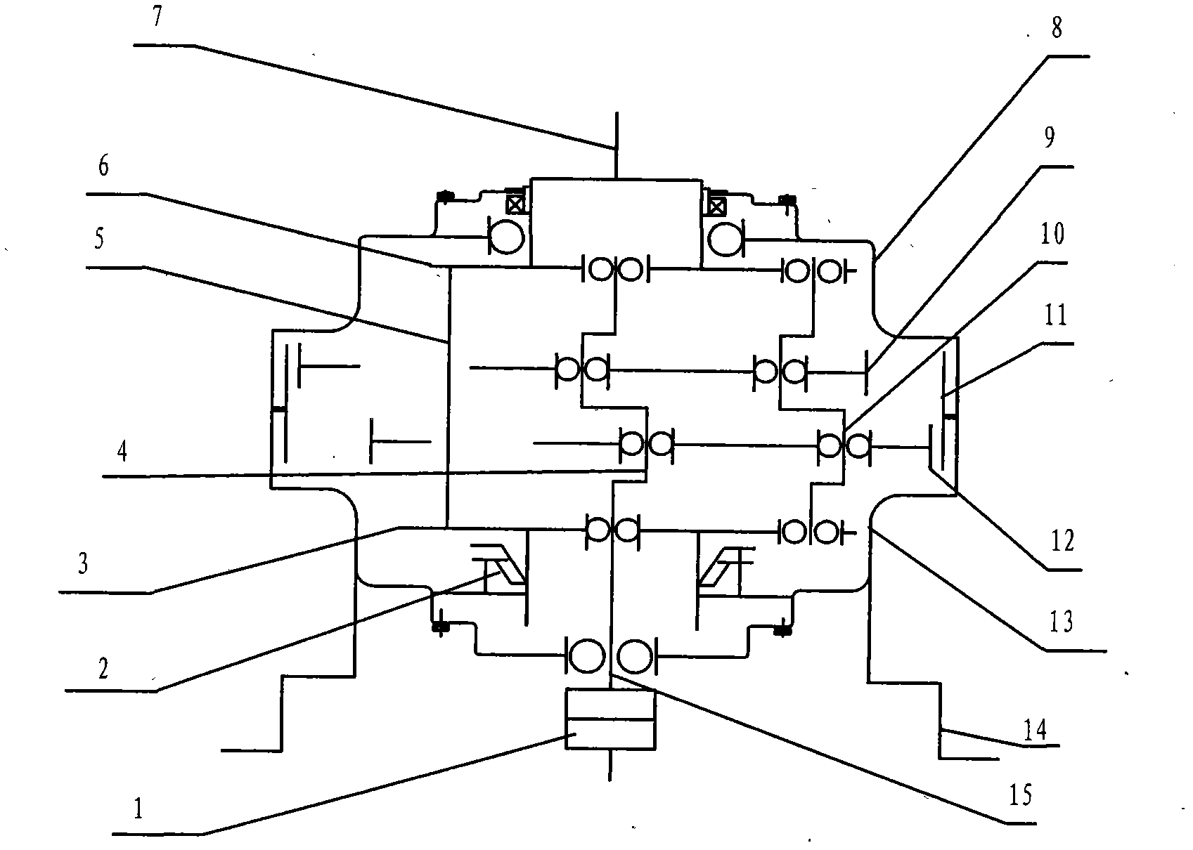 Vertical-shaft wind power generation gearbox