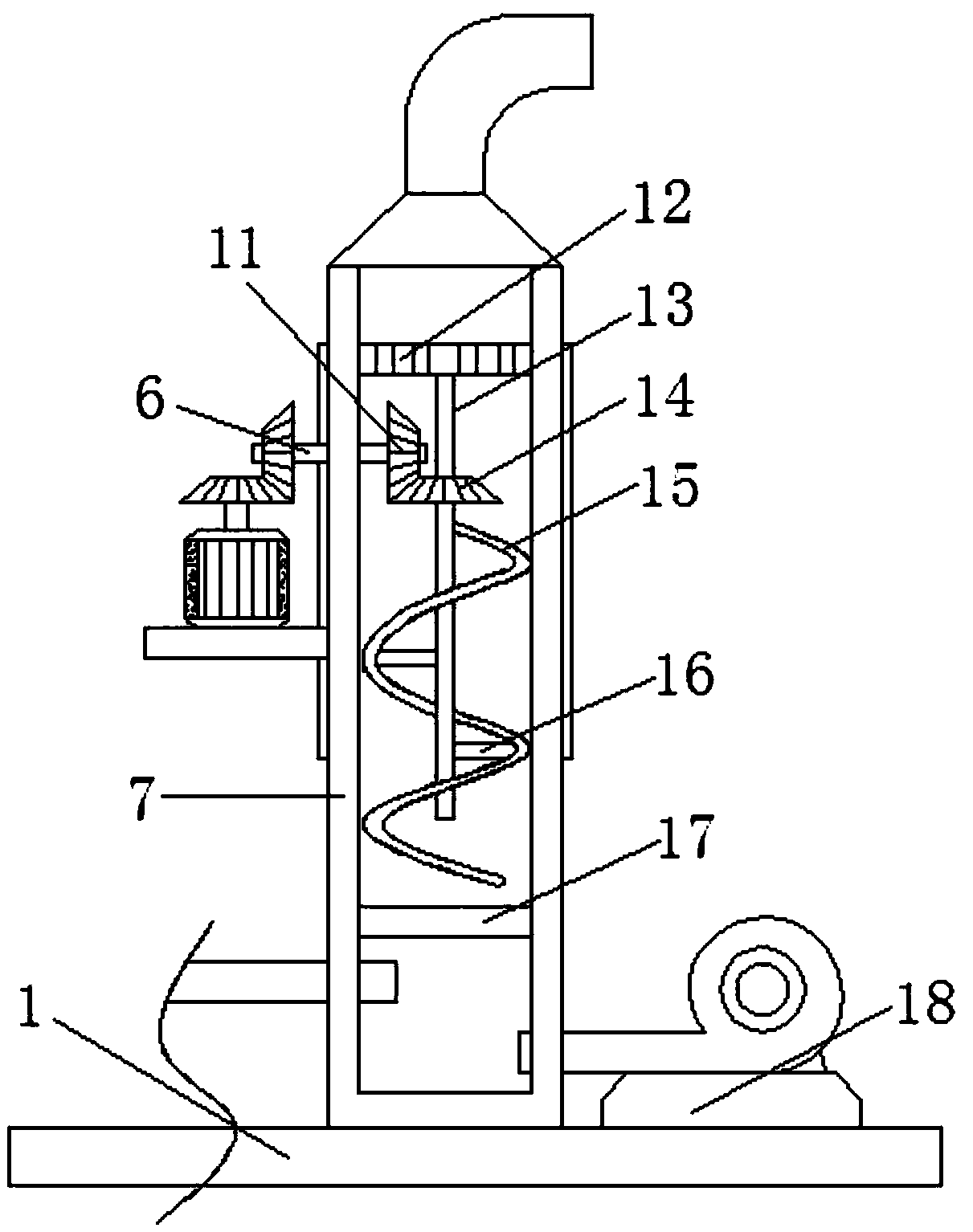 Fume exhaust device for combustion boiler facilitating removal of dirt on inner wall