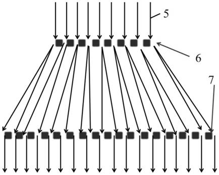 Fiber composite material crossed rib thin laying layer and preparation method thereof