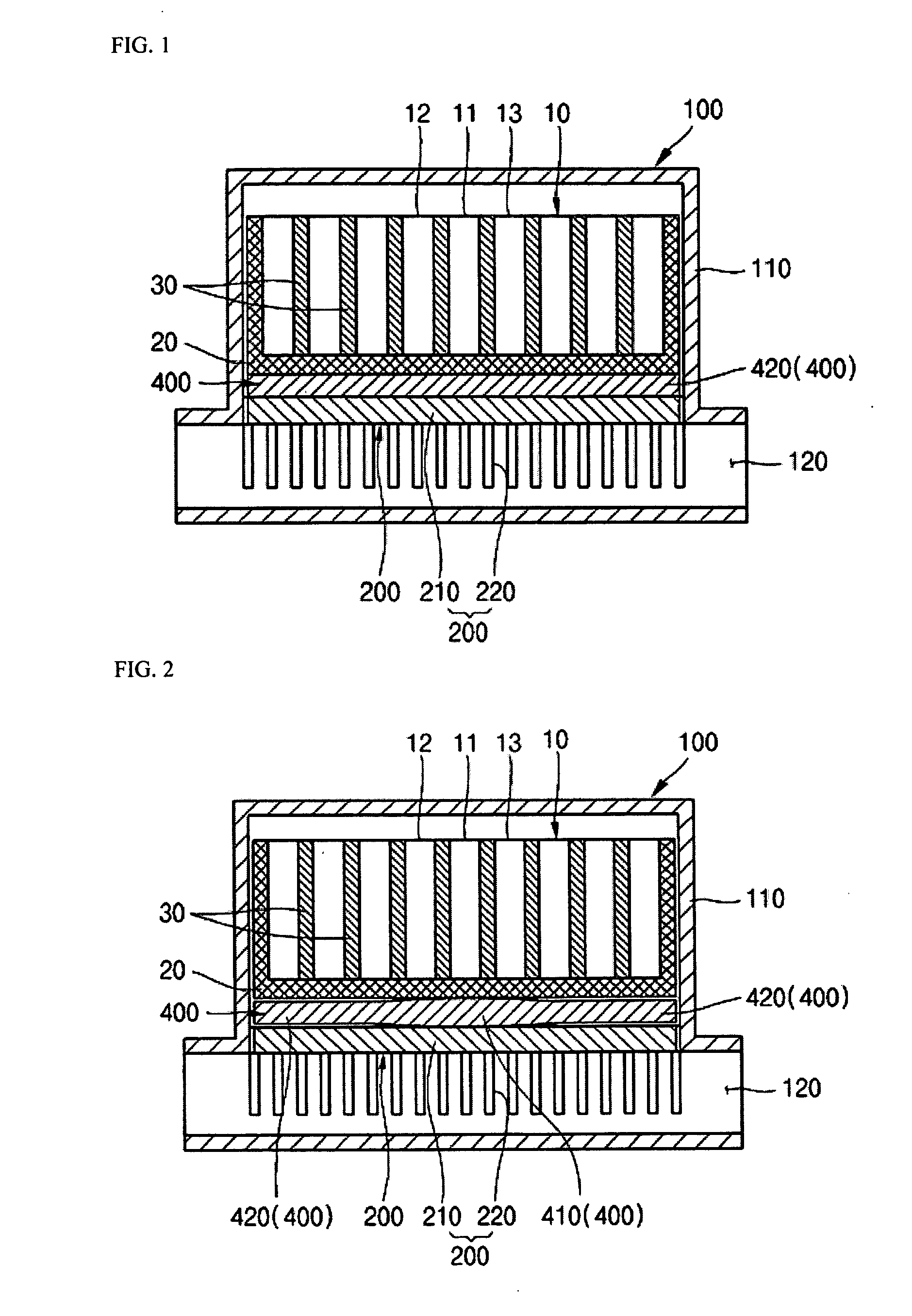 Cooling apparatus of a battery module