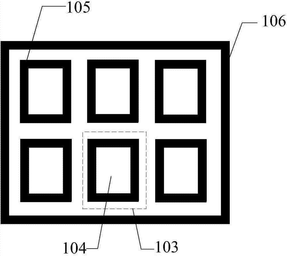 Mother board behind box, liquid crystal display panel and corresponding manufacturing method