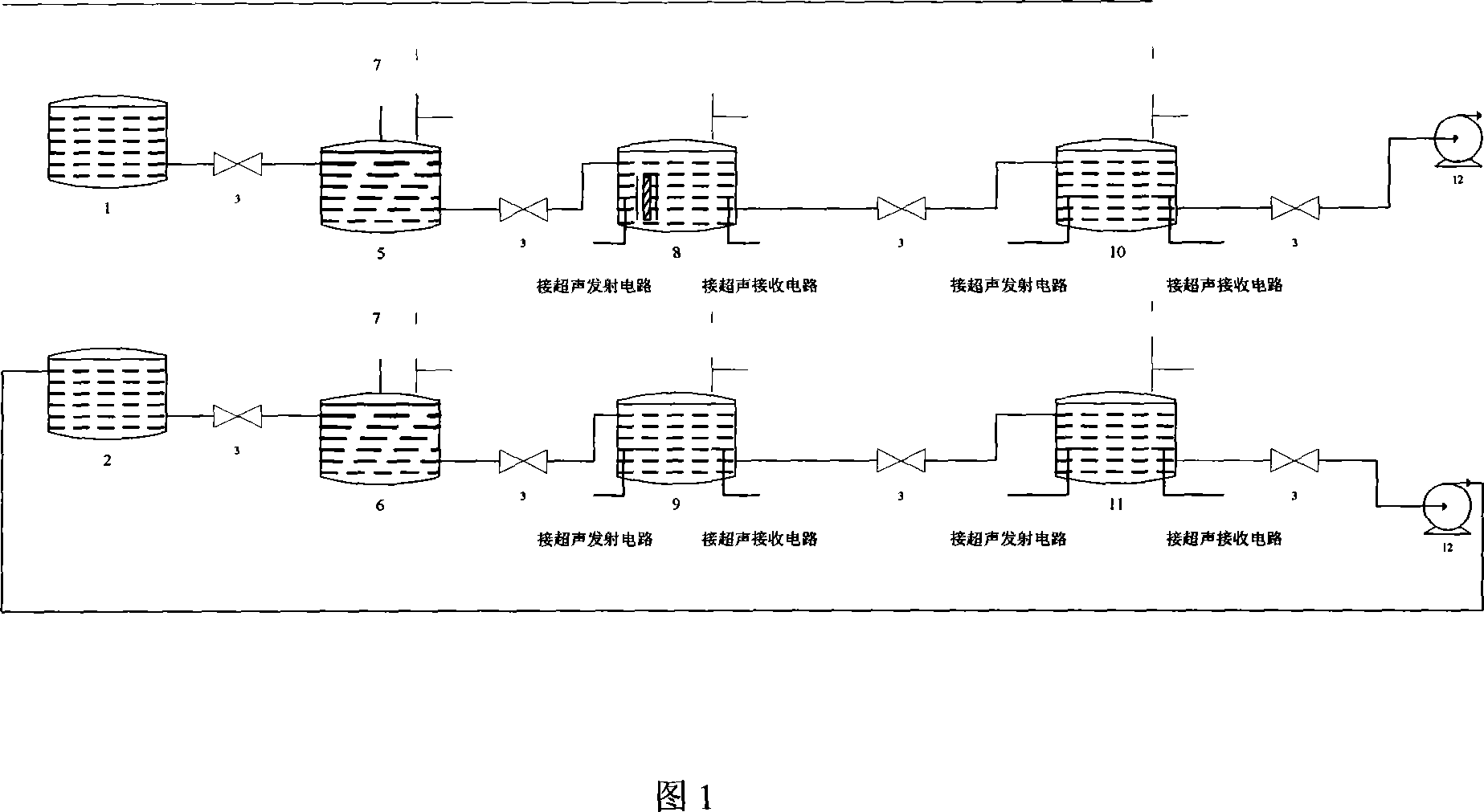 Micro-water and mixed gas ultrasonic on-line detecting method and device in transformer oil