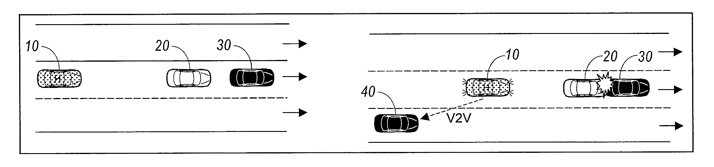 System and method for determining a collision status of a nearby vehicle