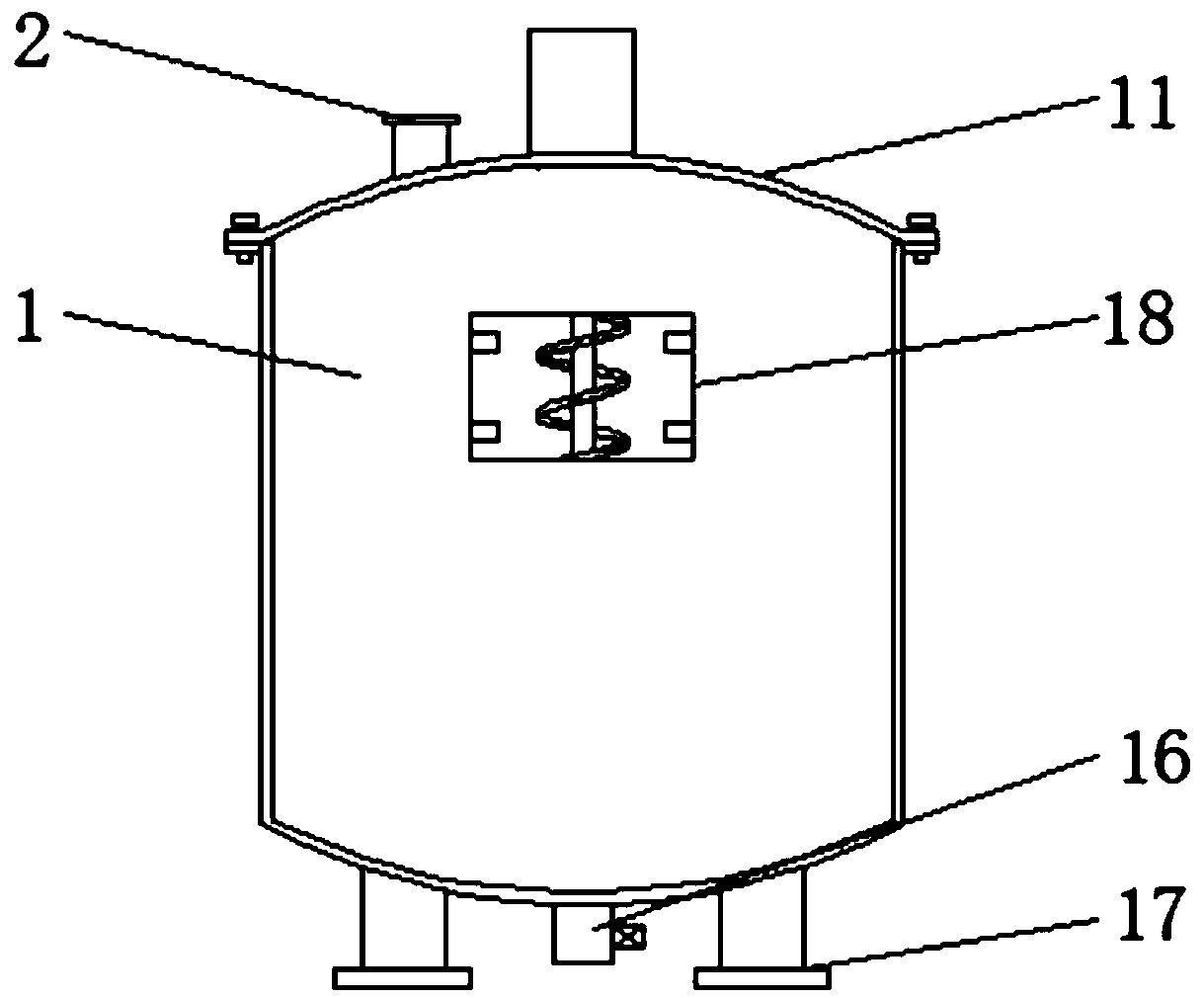 Chemical efficient stirring fermentation device