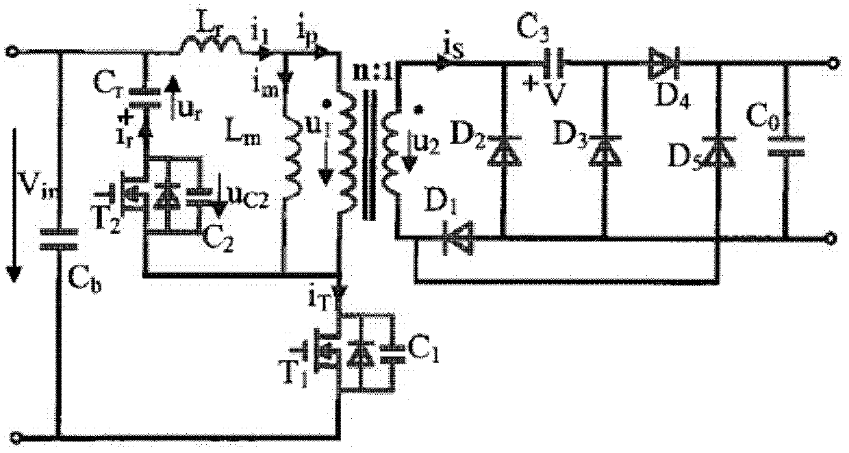 High-efficiency and low-cost forward-flyback DC-DC (direct current-direct current) converter topology