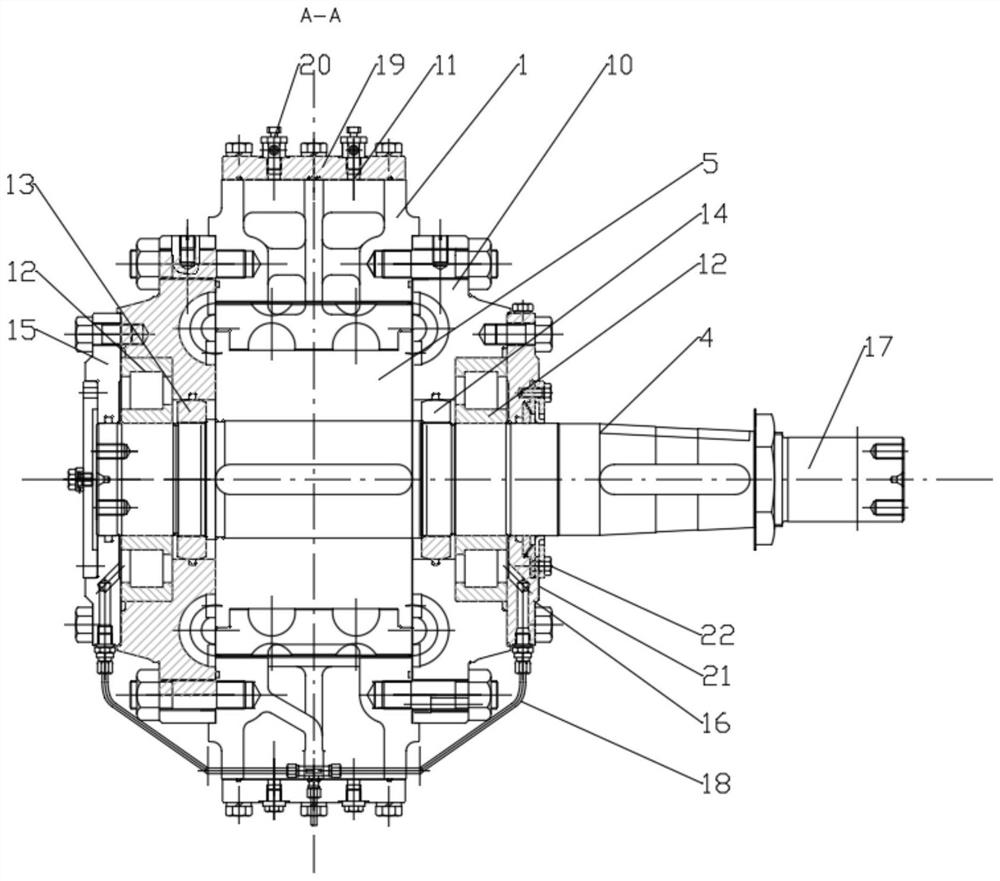 Large-torque blade type hydraulic motor