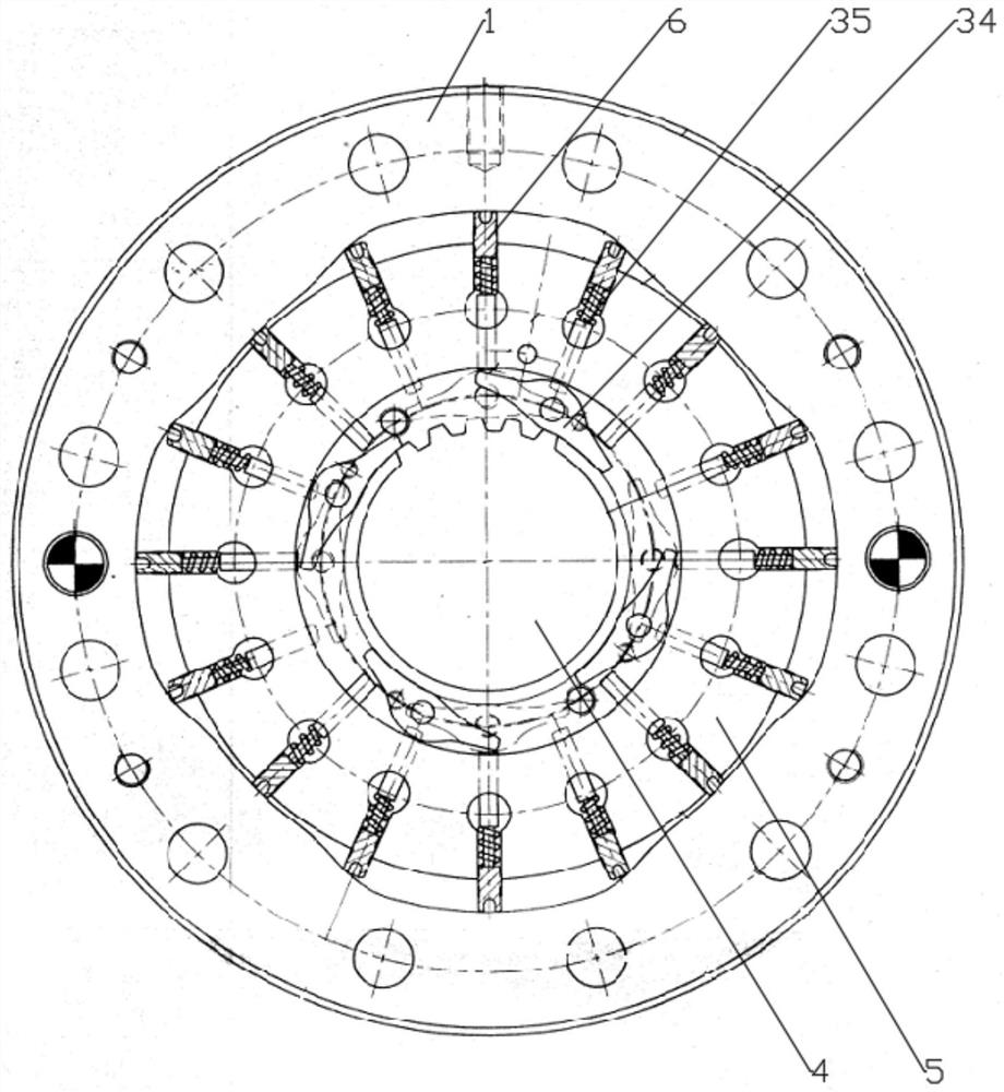 Large-torque blade type hydraulic motor