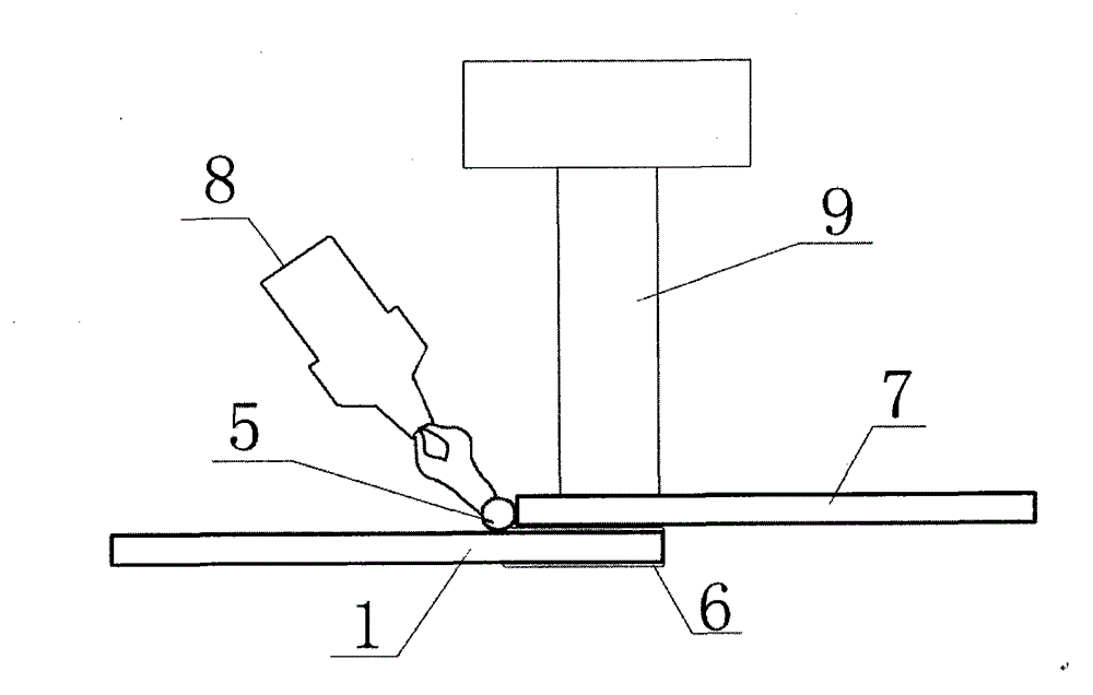 Ultrasonic assisted flame brazing method for titanium and aluminum dissimilar metal