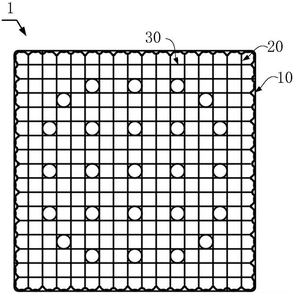 Outer strip, location grid of nuclear reactor fuel subassembly, and nuclear reactor fuel subassembly