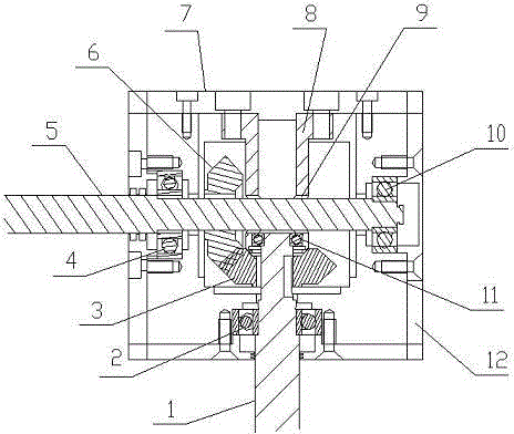 Bevel gear drive device