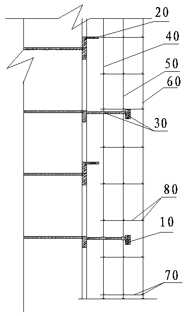Erection method of outer protective frames serving as operation platforms for staggered floor balconies of high-rise building