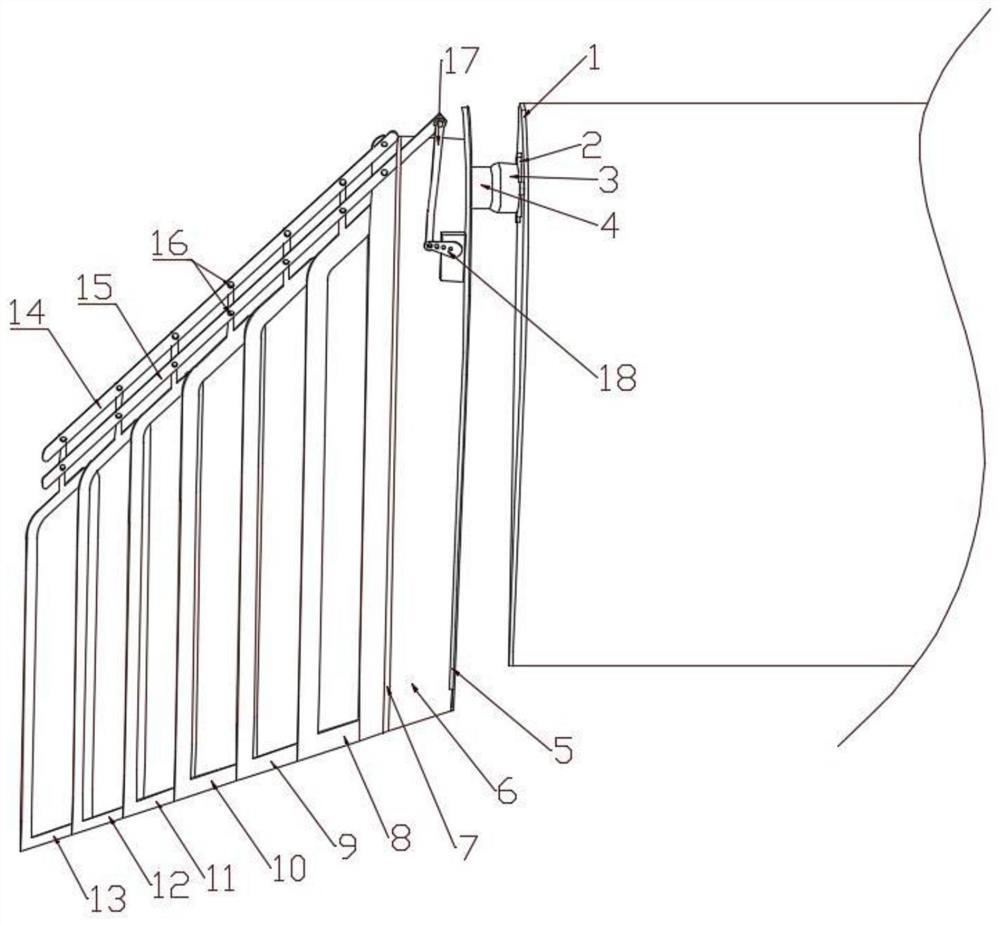 A rotatable bionic winglet with variable area