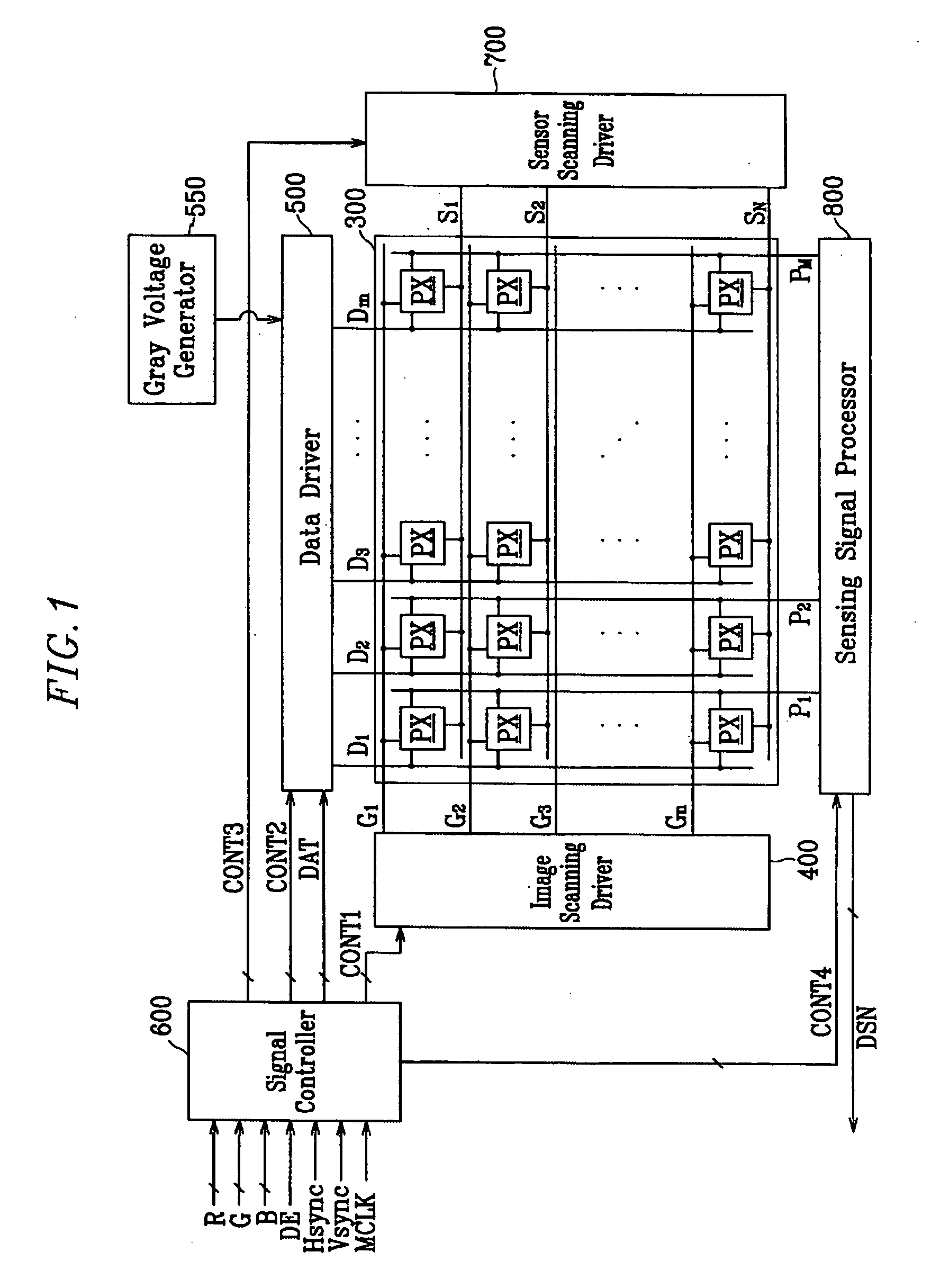 Display device including sensing elements