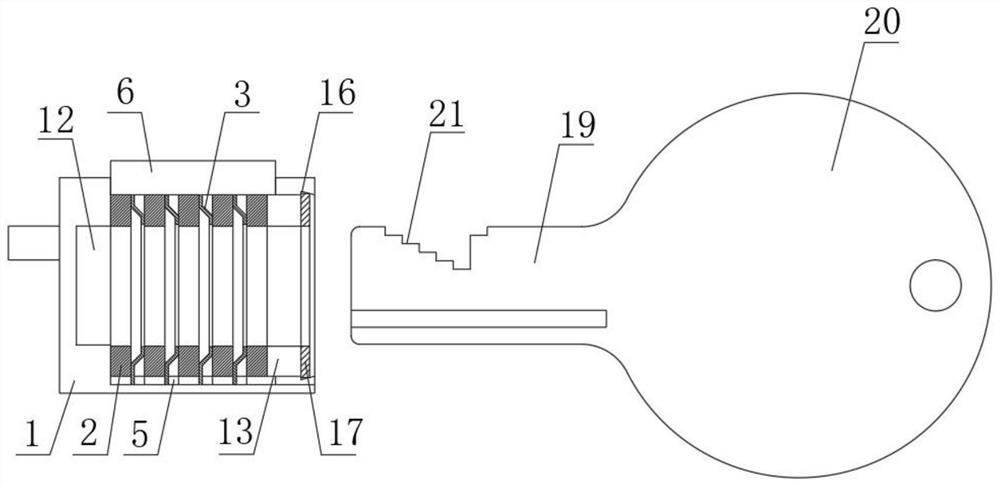 Idling blade lock cylinder assembly suitable for linear key and key thereof