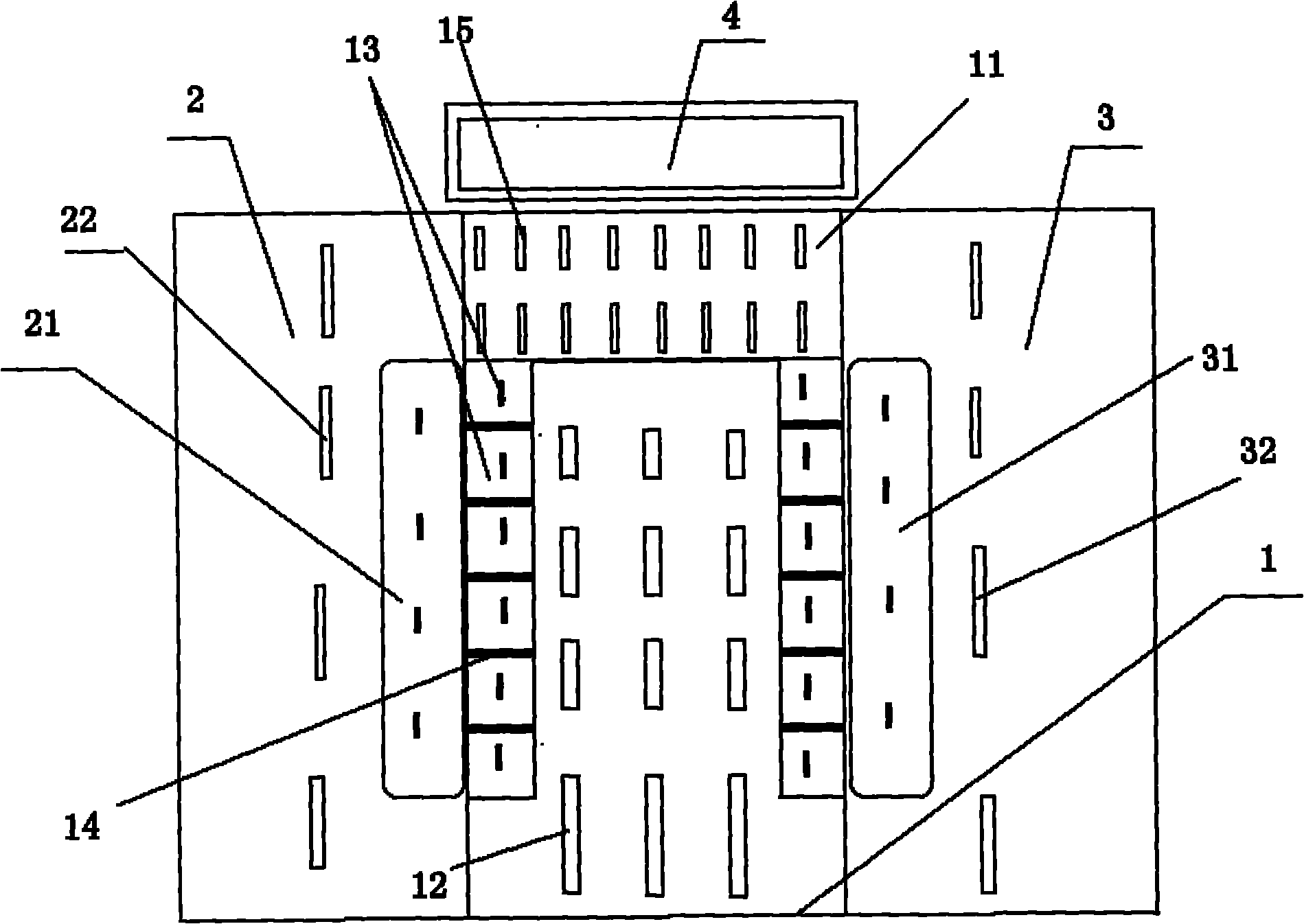 Dung leaking plate structure for sow obstetric table