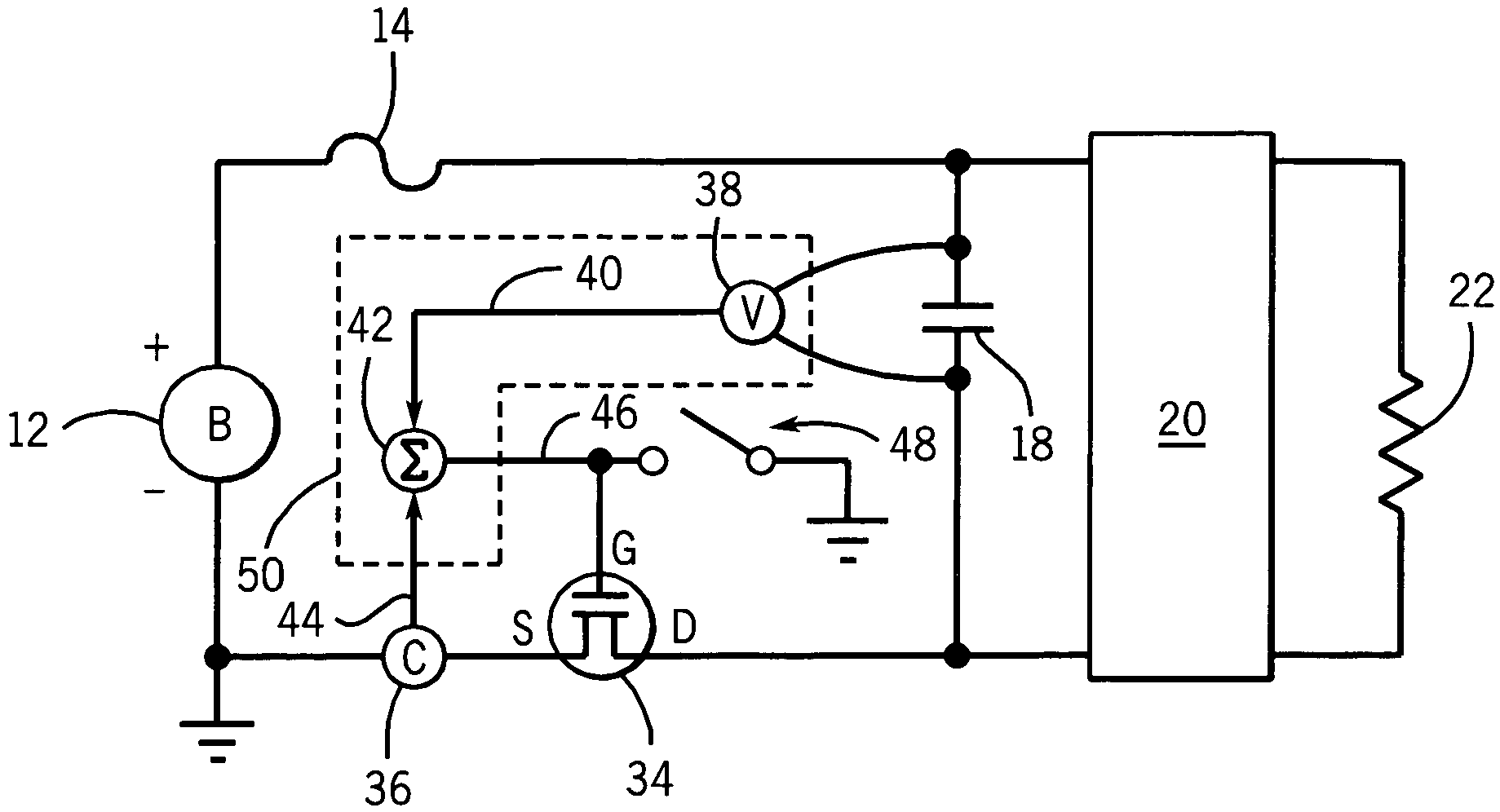 Controlled inrush current limiter
