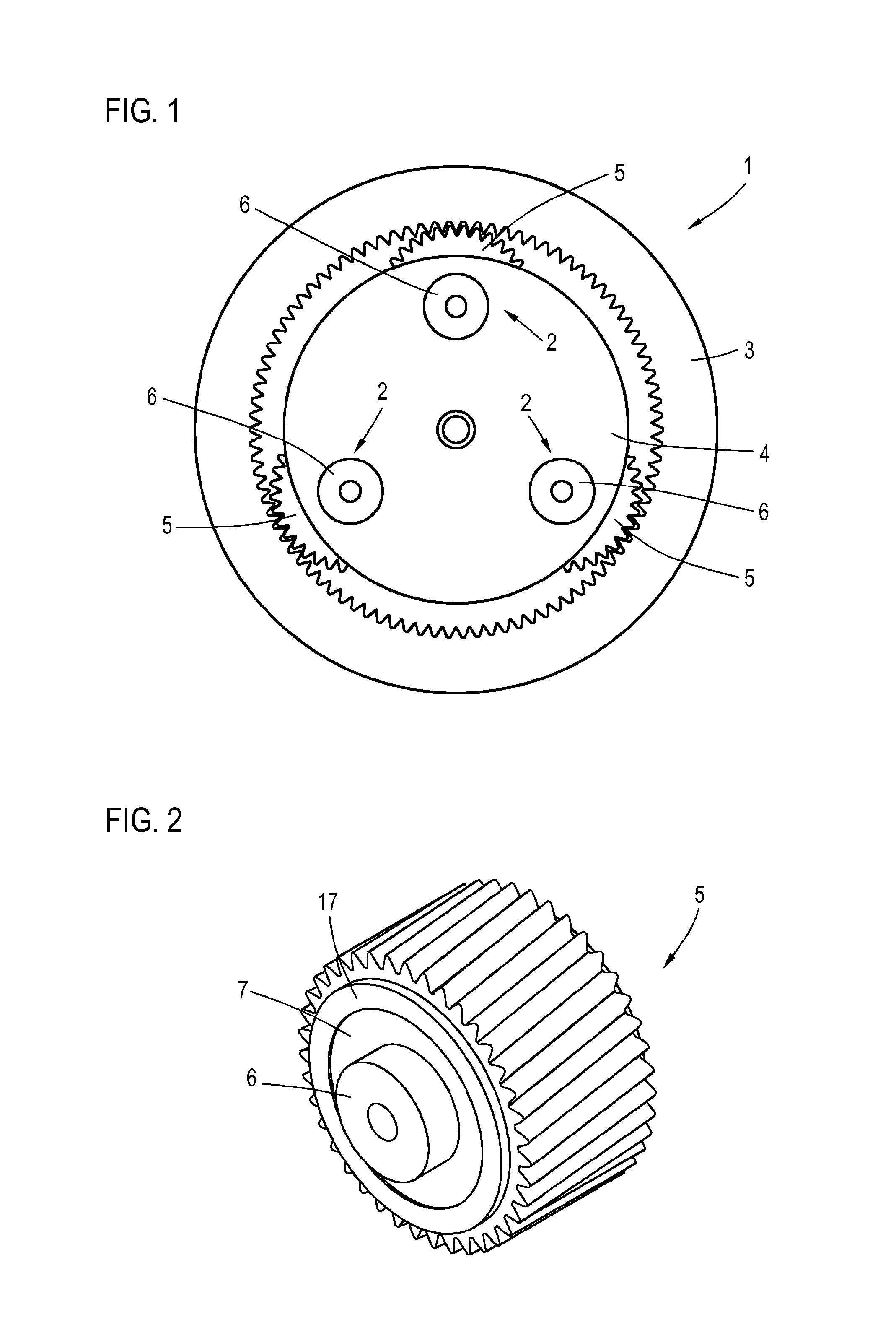 Planetary gear bearing arrangement