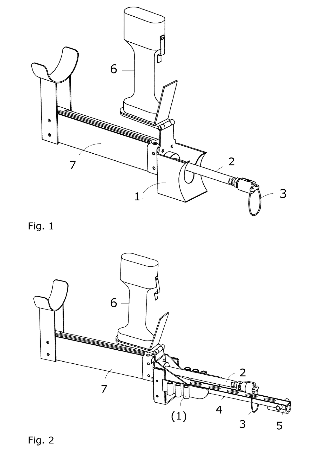 Device for loosening bones from a meat piece such as ribs from a belly piece of slaughtered animal