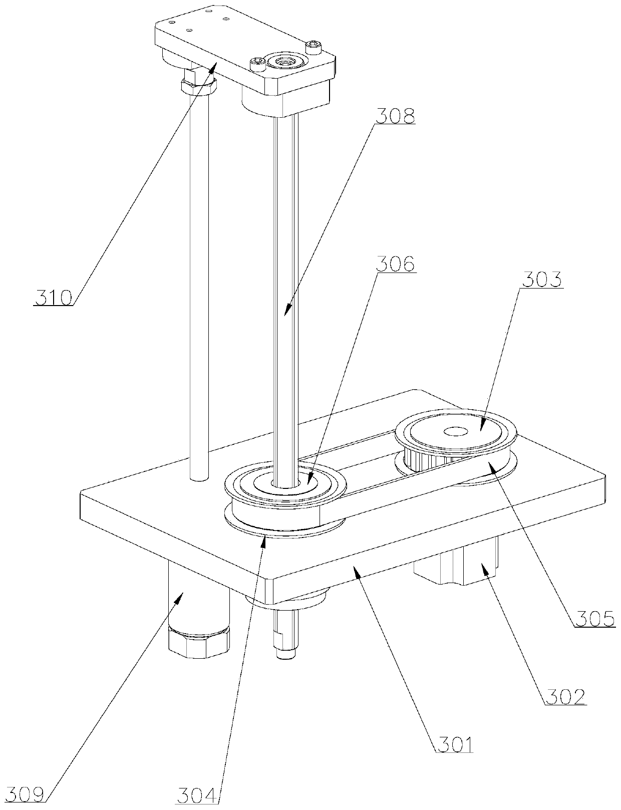 Stacking device for power equipment