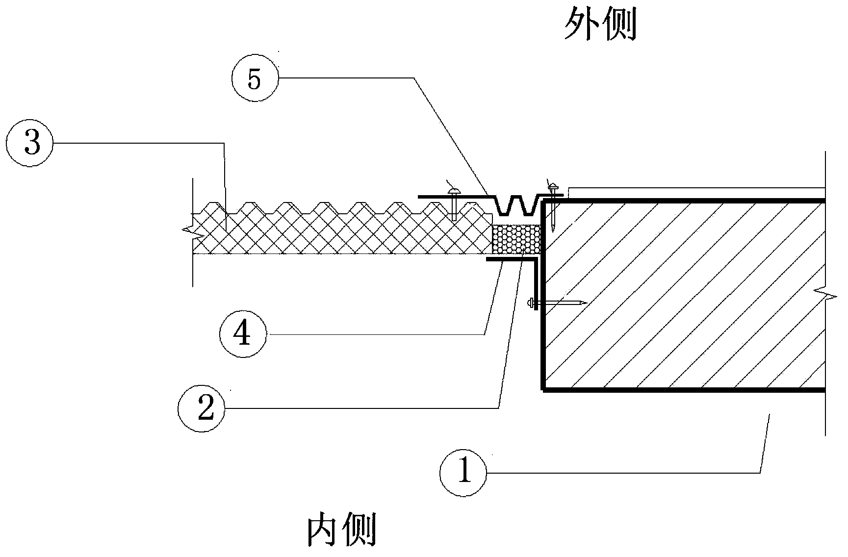 Deformable joining method and deformable joining structure between masonry wall and metal wall