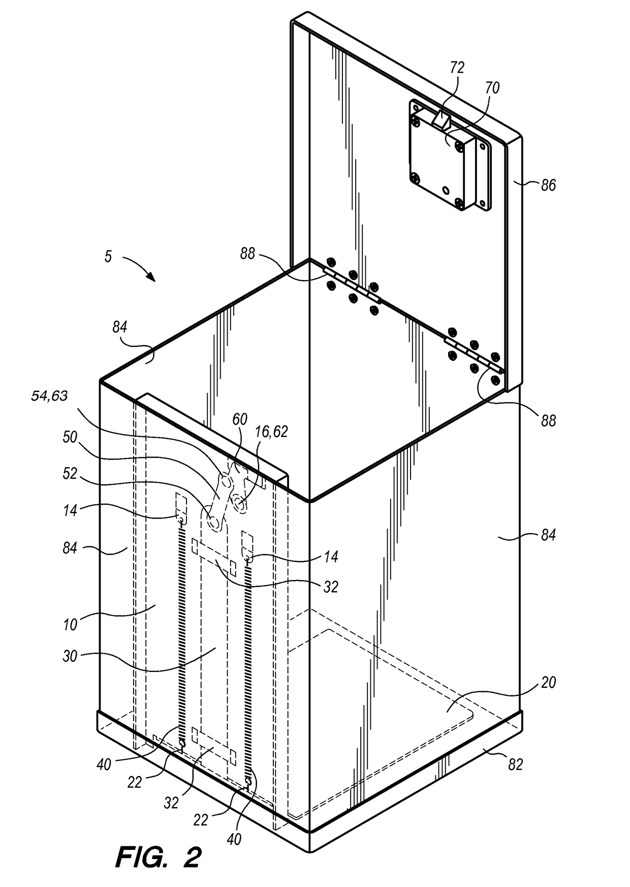 Self-locking parcel delivery box