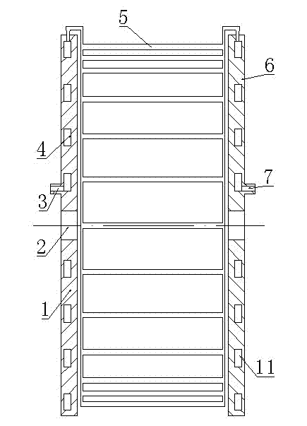 Disc-type permanent magnet motor with sealed cooling structure
