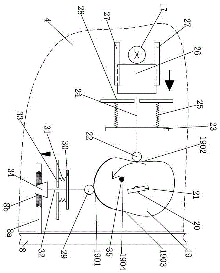 Movable cleaning device capable of automatically cleaning garbage can in all directions