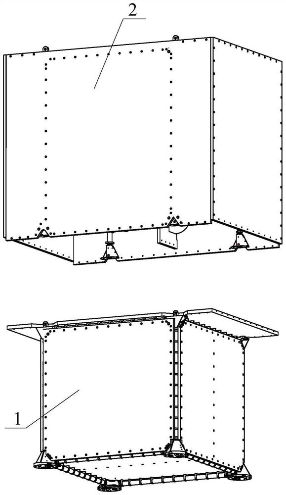 Truss type satellite structure suitable for point type satellite-rocket separation mode