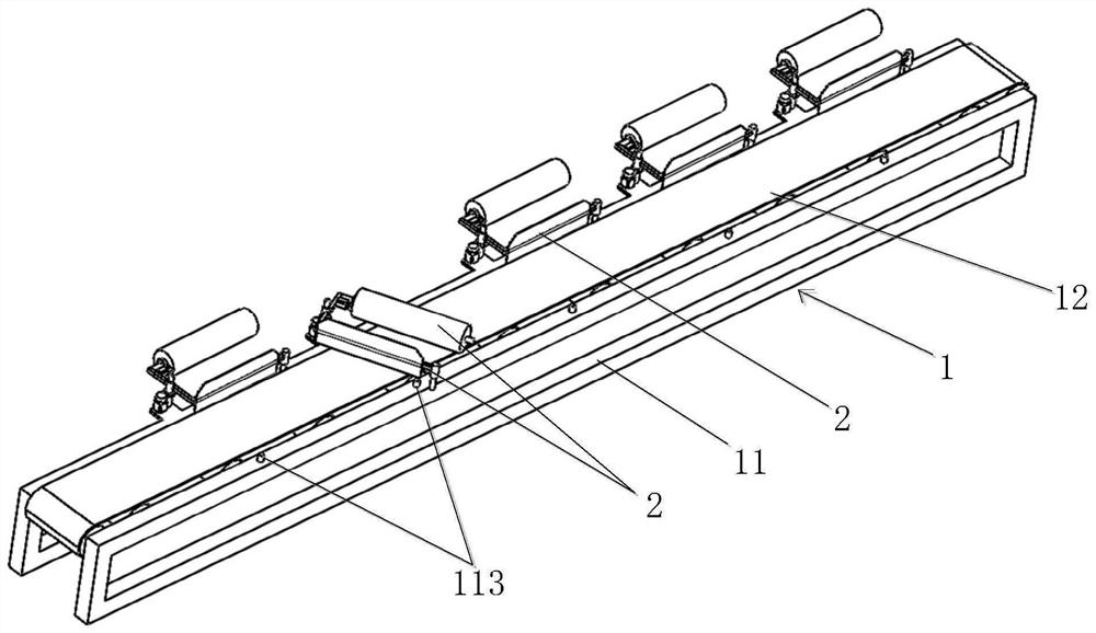 Conveying device with multi-point unloading function