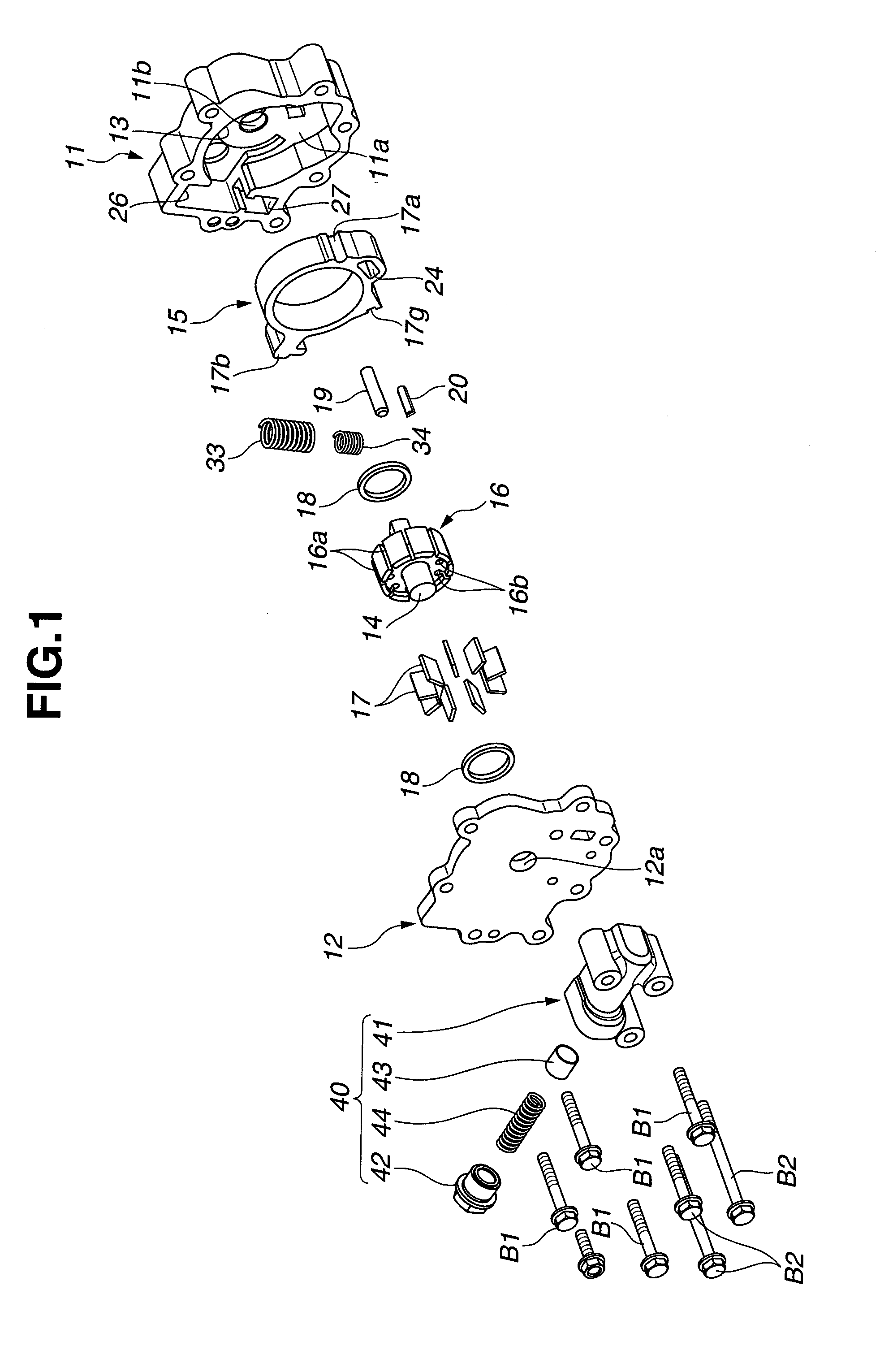 Variable displacement vane pump having multiple dampening springs