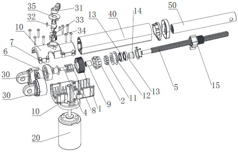 Clutch quick release mechanism and linear actuator