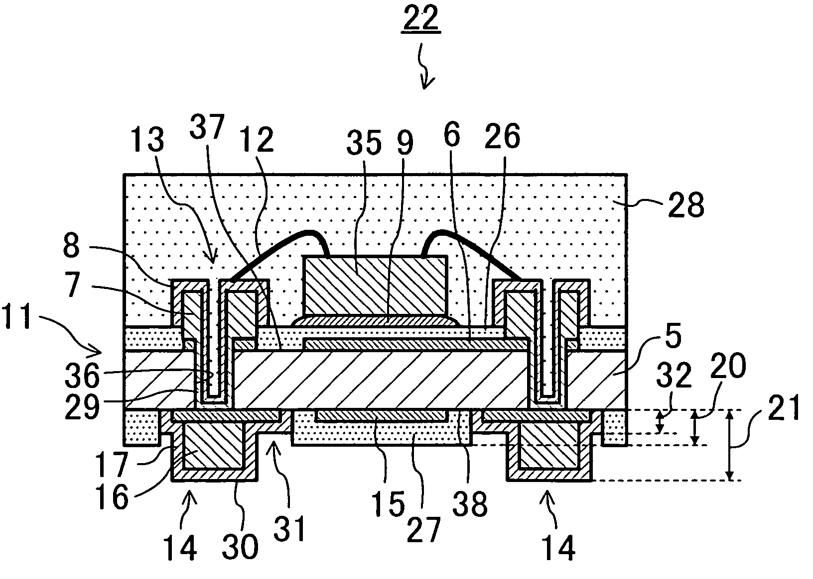 Semiconductor device, electronic apparatus comprising the same, and method for fabrication of substrate for semiconductor device used therein